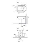   Kerasan Waldorf Bidet Stojący 37x55 cm Biały 4121K1