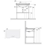 Kerasan Waldorf Stelaż umywalkowy 80 cm Chrom 9197K1