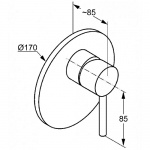 Kludi Bozz Bateria Natryskowa podtynkowa element zewnętrzny chrom 389180576