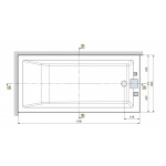 Novellini Calos Wanna prostokątna do zabudowy z nóżkami 170x80 cm biała CA1117080-A