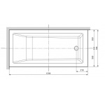 Novellini Calos Wanna prostokątna do zabudowy ze stelażem 170x70 cm biała CA1217070C-A0