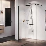 Novellini KUADRA H Kabina prysznicowa typu WALK-IN przyścienna 110 cm Inox KUADH110-1Z