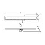 Novellini Linea Odpływ liniowy 70 cm Chrom LNI70-K