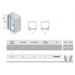 Novellini Louvre G Drzwi do wnęki 80 cm z elementem stałym lewe profil chrom LOUVRG80LS-1K