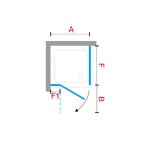 Novellini MODUS G Drzwi skrzydłowe do kabiny prysznicowej narożnej 70x70 cm Chrom MODUSGF70L-1K