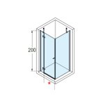 Novellini NH F Ścianka prysznicowa boczna 85 cm Srebrny NHF85-1B