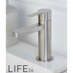 Oioli LIFE 26 Bateria umywalkowa jednouchwytowa Brushed stainless steel 26900