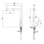 Oioli LIFE Bateria zlewozmywakowa jednouchwytowa 1-otworowa Copper PVD 25940-PVD05