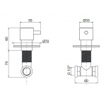 Oioli LIFE Zawór podtynkowy 1/2" Brushed stainless steel 25585