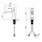 Oioli SPACE Bateria umywalkowa jednouchwytowa Chrom 9301