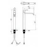 Oioli SPACE Bateria umywalkowa jednouchwytowa Chrom 9304-TC