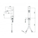 Oioli UNIKA Bateria bidetowa jednouchwytowa Chrom 41505-TC