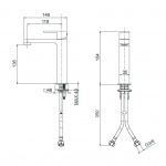 Oioli UNIKA Bateria umywalkowa jednouchwytowa Chrom 41503/TC