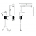 Oioli UNIKA Bateria umywalkowa 2-otworowa Chrom 41572/A