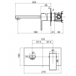 Oioli UNIKA Bateria umywalkowa podtynkowa Chrom 41502