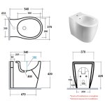 Olympia Ceramica Formosa Bidet 55x37 biały połysk FOR2301N01