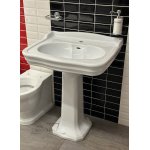 Olympia Ceramica Impero Umywalka 70x58 z postumentem biały IMP4371101+IMP9CO01