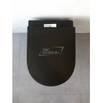     Olympia Ceramica Milady Miska WC Rimless® wisząca 52x36 cm z deską wolnoopadającą SLIM czarny mat MIL120223+C5CN23