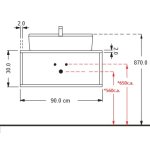 Olympia Ceramica Szafka pod umywalkę 90x43,5 honey SYNMOB9035