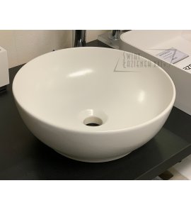 Olympia Ceramica Trend 38 Umywalka nablatowa ⌀38 cm biały mat TRE42TO38011