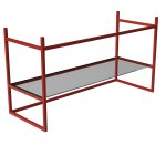 Olympia Ceramica Vinyl Metalowa rama pod umywalkę 122x46 czerwony mat VYNST12212