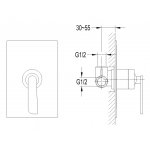 Omnires Cascade Bateria prysznicowa podtynkowa Chrom CA4045CR