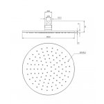 Omnires Contour Deszczownica Ø 250 mm Złoty szczotkowany WG125CGLB