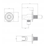 Omnires Contour Przyłącze kątowe Chrom 8873CKCR