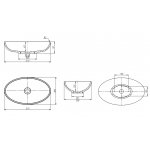 Omnires Crete M+ Umywalka nablatowa 51x30 cm Biały połysk CRETEBP