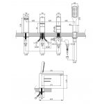 Omnires Ebro Bateria wannowa 4-otworowa Chrom EB2132CR