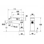 Omnires Fresh Bateria bidetowa jednootworowa Chrom FR7120MCR