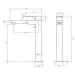 Omnires Fresh Bateria umywalkowa jednootworowa wysoka (25 mm) Chrom FR7112MCR