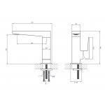 Omnires Fresh Bateria umywalkowa jednootworowa bez korka Chrom FR7110NCR