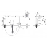 Omnires Murray Bateria wannowa 4-otworowa Chrom MU6132CR