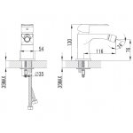 Omnires Sacramento Bateria bidetowa jednootworowa Chrom SC2320CR