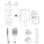 Omnires Sacramento Zestaw wannowy podtynkowy Chrom/Biały SYSSCW01XCRB