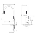 Omnires Switch Bateria kuchenna do podłączenia zestawu filtrującego Złoty SW9057GL