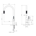 Omnires Switch Bateria kuchenna z zestawem filtrującym Miedź SW9057-FD1CP