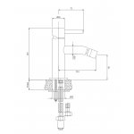 Omnires Y Bateria bidetowa jednootworowa Czarny Y1220BL