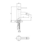 Omnires Y Bateria bidetowa jednootworowa chrom Y1220STCR