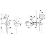 QuadroDesign FFQT Bateria prysznicowa podtynkowa ze słuchawką i wężem brushed stainless steel 2158TAS