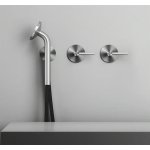 QuadroDesign FFQT Bateria prysznicowa podtynkowa ze słuchawką i wężem brushed stainless steel 2168TAS