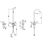 QuadroDesign FFQT Bateria umywalkowa brushed stainless steel 2132VAS