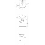 Rak Ceramika Compact Umywalka 55x41 biały połysk COWB00004