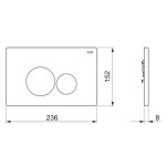 Rak Ceramika Ecofix Przycisk spłukujący biały mat FSRAKPPL003500