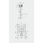 Rak Ceramika Ecofix Stelaż podtynkowy do miski WC podwieszanej FS04RAK82TF