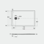 Rak Ceramika Feeling Brodzik prysznicowy 120x80 biały mat RFST080120S500