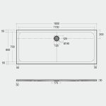 Rak Ceramika Feeling Brodzik prysznicowy 180x80 biały mat RFBR080180S500