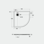 Rak Ceramika Feeling Brodzik 90x90 beżowy mat RFQU009090S505