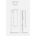 Rak Ceramika Joy Szafka 30x23,5 szary połysk JOYTS120UGY